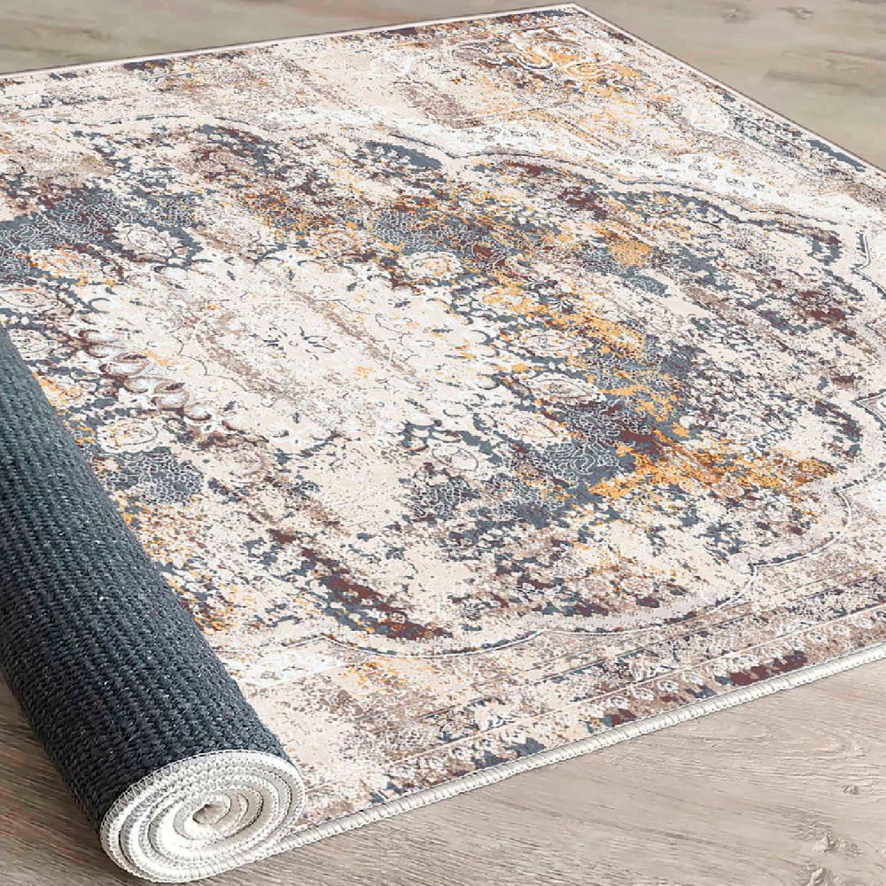 Elegantni Tepih WOOSONIL083 u Krem, Sivoj i Boji Vina (160 x 230 cm) slika 5