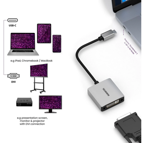 MARMITEK, adapter USB tip C na DVI slika 2