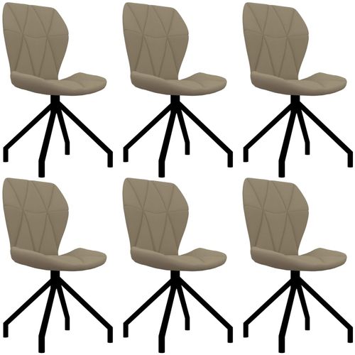 Blagovaonske stolice od umjetne kože 6 kom boja cappuccina slika 8