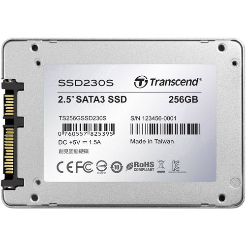 Transcend TS256GSSD230S 2.5" 256GB SSD, SATA III, 3D NAND TLC, 230S Series, Read 560MB/s, Write 520MB/s, 6.8mm slika 2