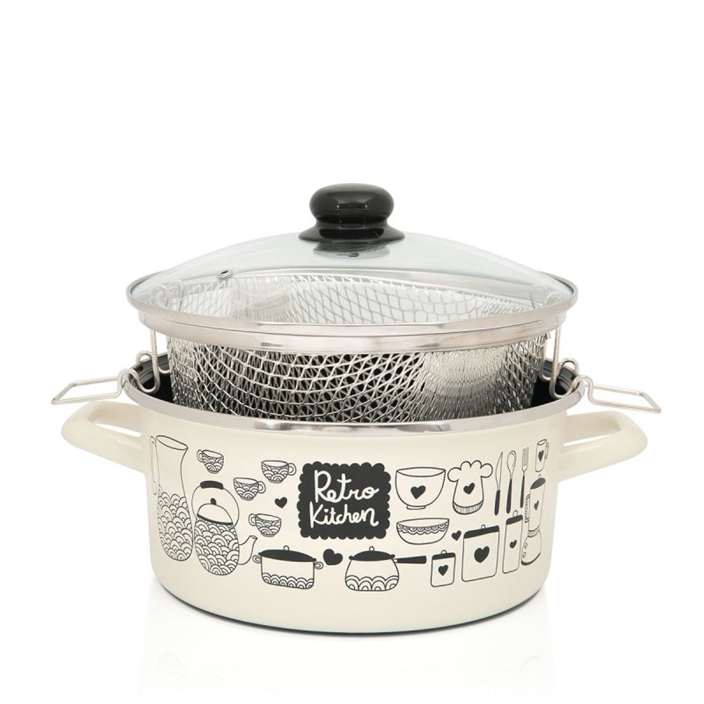 Friteza Retro kitchen sa staklenim poklopcem 24/4.4 l slika 1