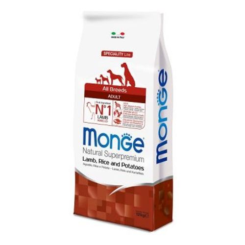 Monge Adult All Breeds Jagnjetina, Pirinač i Krompir, hrana za odrasle pse 12 kg slika 1