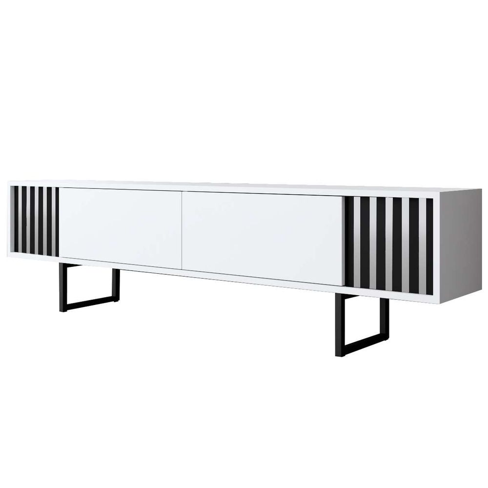 TV Stalak Chrome Line - Bijela i Crna slika 6