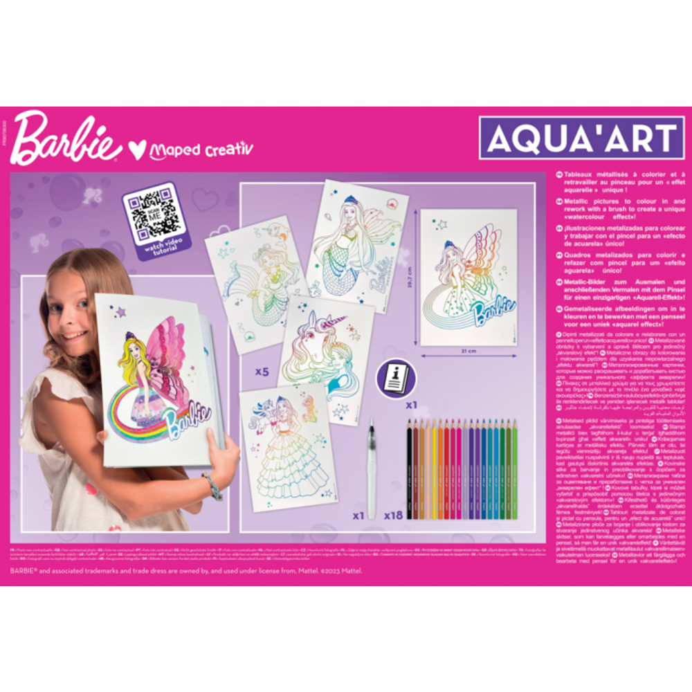 Maped set za crtanje Aqua art Barbie MAPED CREATIVE slika 3