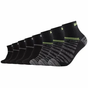 Skechers 3ppk wm mesh ventilation quarter socks sk42017-9997