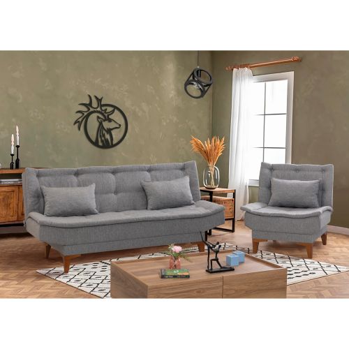 Santo-TKM04-1008 Sivi Sofa-Bed Set slika 1