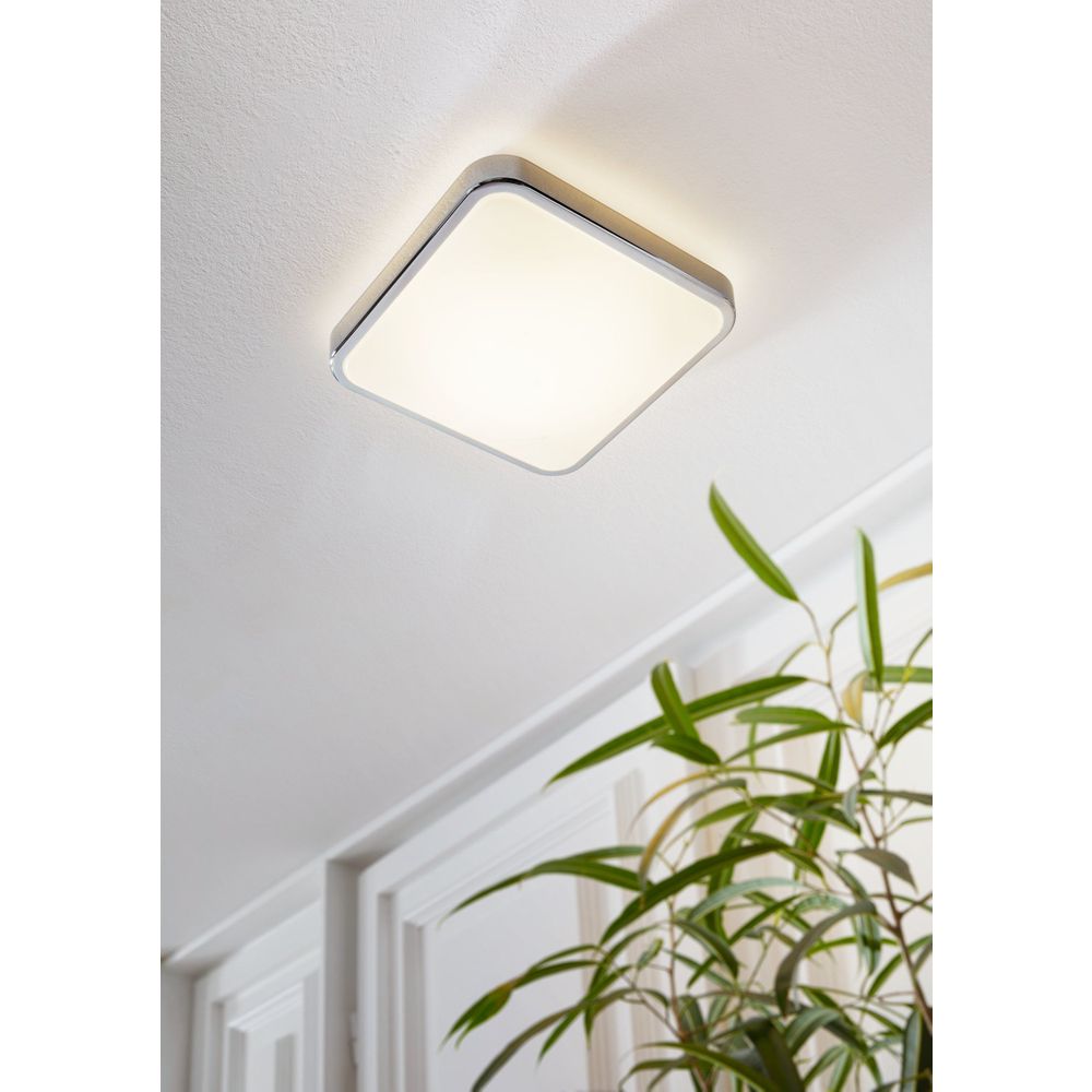 Eglo Manilva 1 Plafonjera sa LED Osvjetljenjem, 16W, 1500lm, Krom/Bijela slika 2