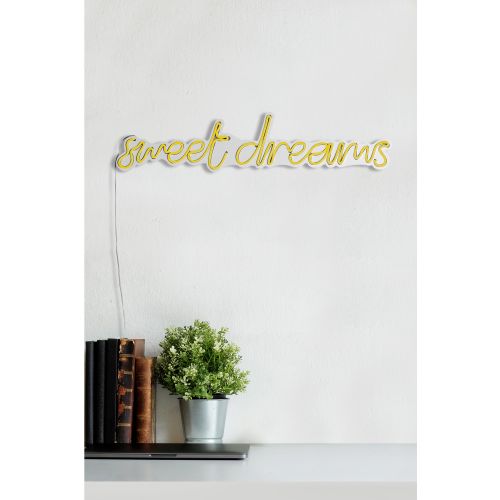 Wallity Ukrasna plastična LED rasvjeta, Sweet Dreams - Yellow slika 4