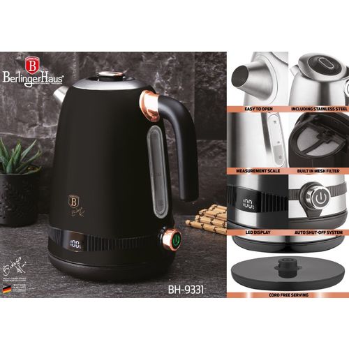 BERLINGER HAUS KETL 1.7L DIGITALNI BLACK ROSE COLLECTION slika 7