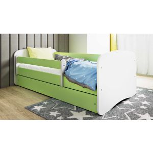 Drveni dječji krevet Perfetto sa ladicom - 160x80cm - Zeleni