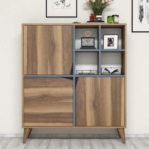 Woody Fashion Komoda s više namjena, Pulse - Walnut, Blue