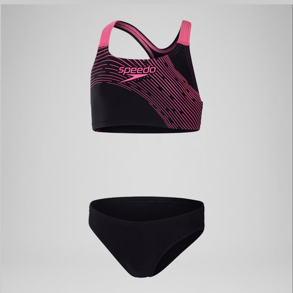 Speedo Dječiji kupaći kostim MDLY LOGO 2PC JF BLK/PINK slika 1