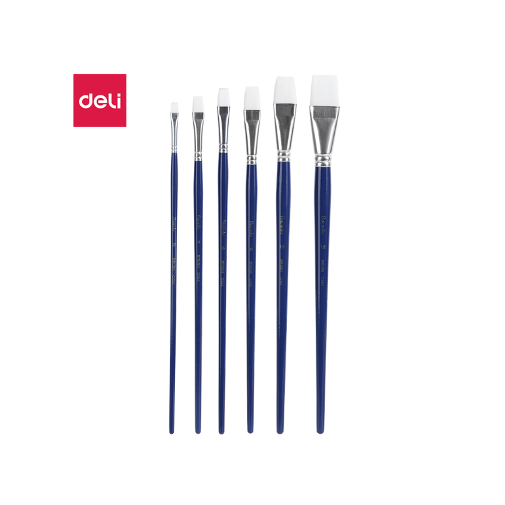 Deli umjetnička četkica ravna bijela br 10 set 1/6 EC282-10 slika 1