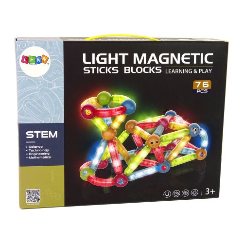 Set svjetlećih edukativnih magnetskih kockica - 76 elemenata slika 4