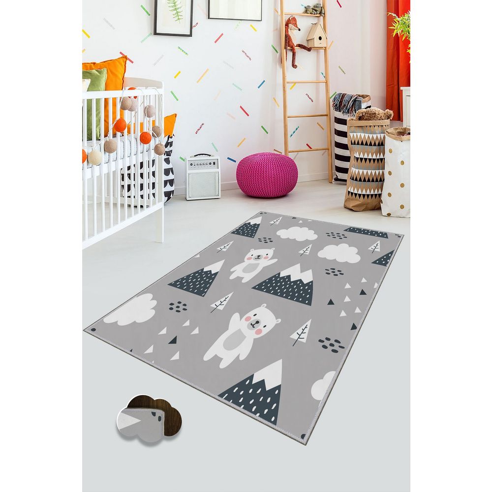 Tanka dječja staza sa digitalnim printom Polarni medvjed (100 x 200 cm) HMNT233 slika 1