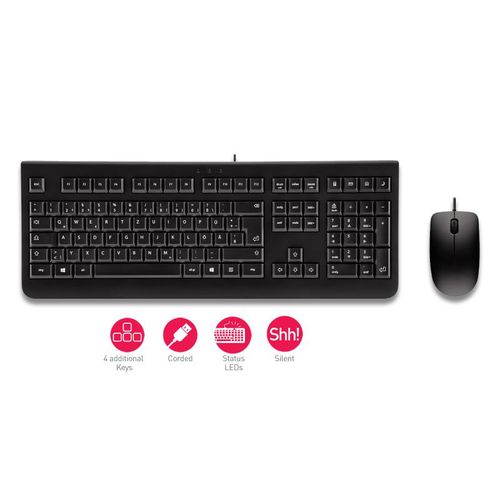 Cherry DC-2000 tastatura+miš, USB, crna slika 2