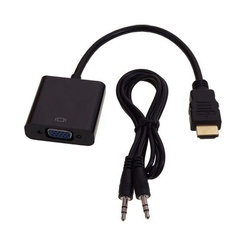 FAST ASIA Adapter-konvertor HDMI (M) - VGA (F) + Audio kabl 3.5mm crni slika 1