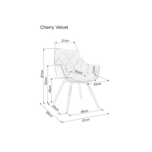 Stolica Cherry-žuta slika 2