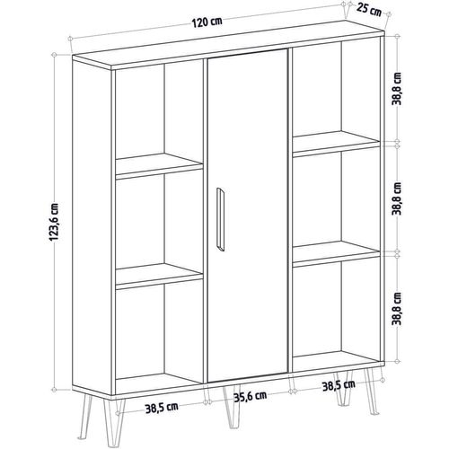 Peoria - Anthracite, Oak Oak
Anthracite Bookshelf slika 4