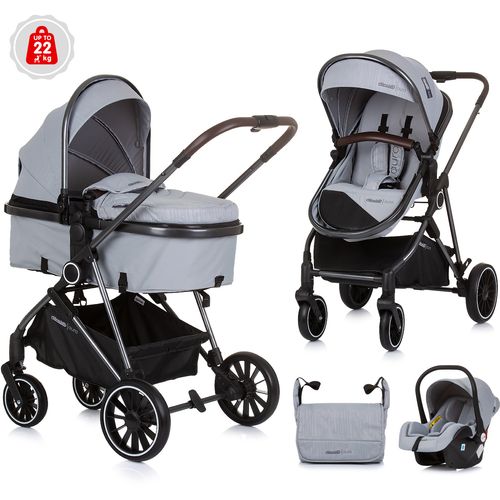 Chipolino kolica Aura 3u1 Ash Grey slika 10