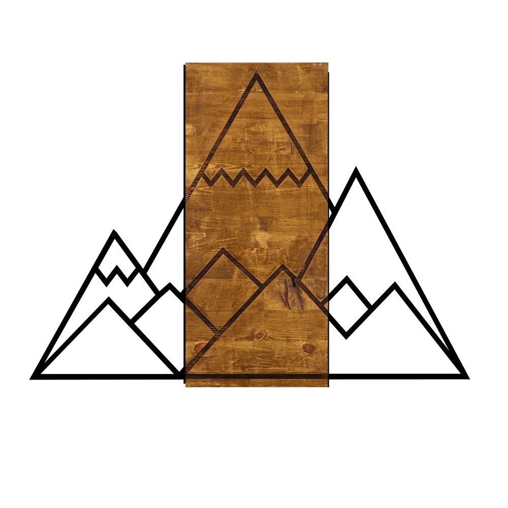 Dekorativni Drveni Zidni Ukras 'Mountain Walnut' u Crnoj Boji slika 2