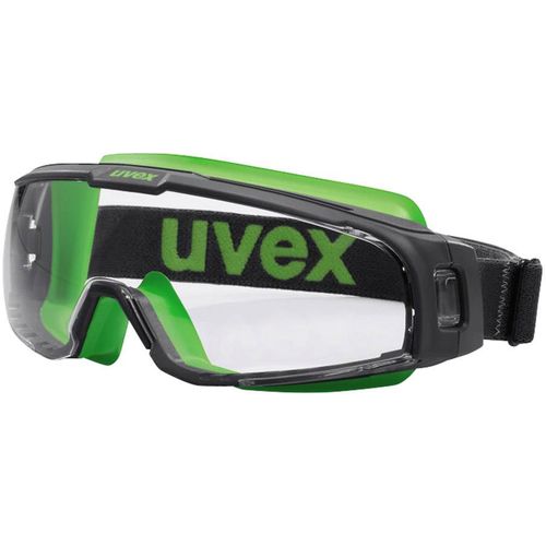uvex u-sonic 9308245 zaštitne radne naočale  crna, zelena slika 3