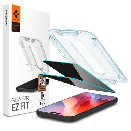 Spigen - Glas.tR EZ-FIT (2 kom) AGL07929 kaljeno staklo za iPhone 16 Pro - Privacy slika 1