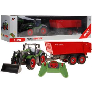 Tractor Green Trailer Red