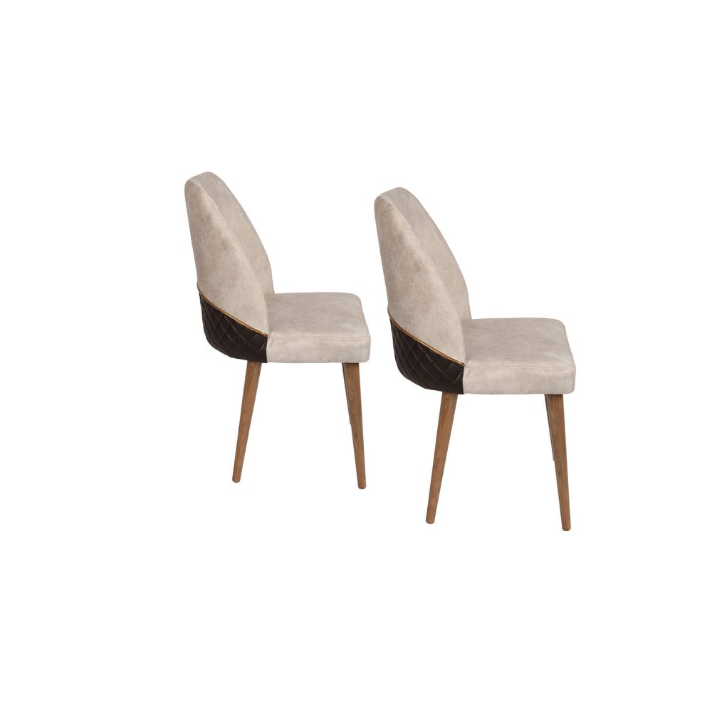 Nova 071 V2 Cream Walnut Chair Set (2 Pieces) slika 3