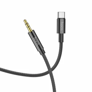 HOCO AUX Audio Jack kabel 3,5 mm na Type-C UPA19 1 m crni