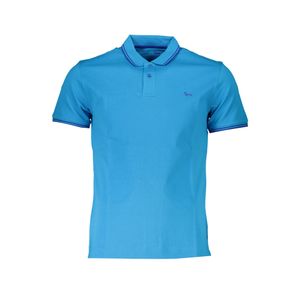 HARMONT &amp; BLAINE MEN'S BLUE SHORT SLEEVED POLO SHIRT