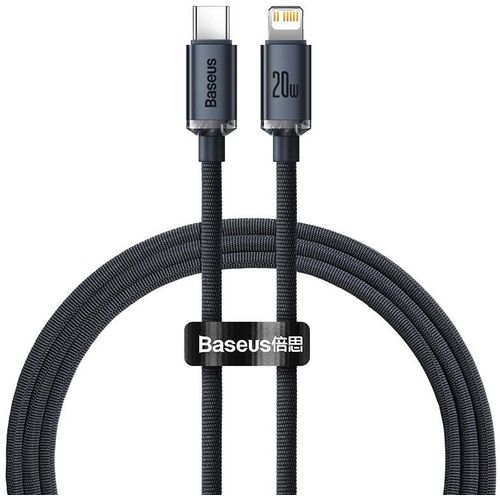 Baseus Crystal kabel USB-C na Lightning 20W PD 120 cm (crni) slika 1