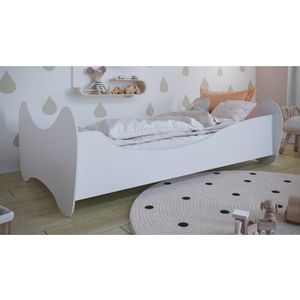 Drveni dječji krevet Lilly - bijeli - 140*70 cm