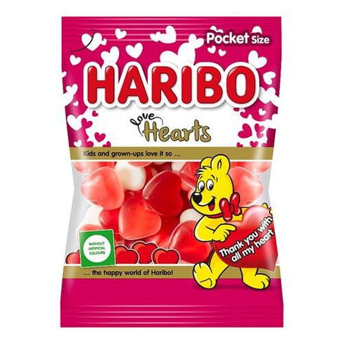 Haribo Gumeni Bomboni Love Hearts 100 g slika 1