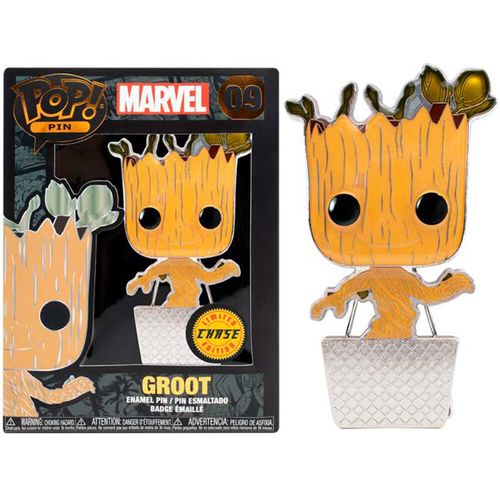 Funko Pop Marvel Guardians of the Galaxy Groot Large Ename bedž 10cm Chase slika 1