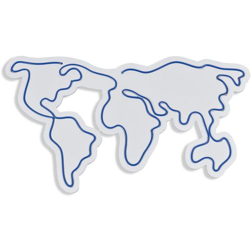 Wallity Zidna dekoracije svijetleća WORLDplavi, World Map - Blue slika 18