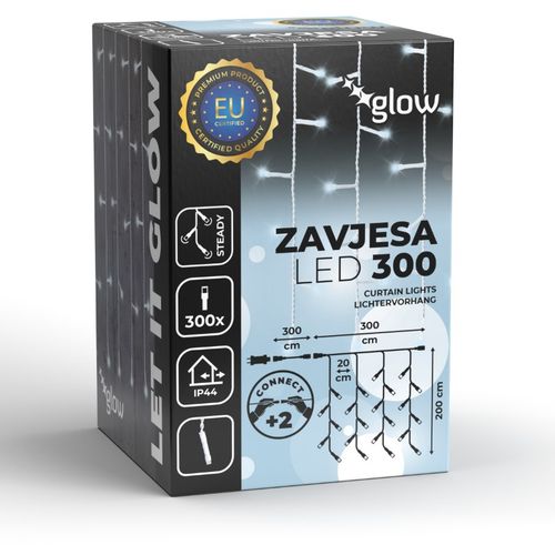 Home deco 300 LED zavjesa/ bijele slika 1