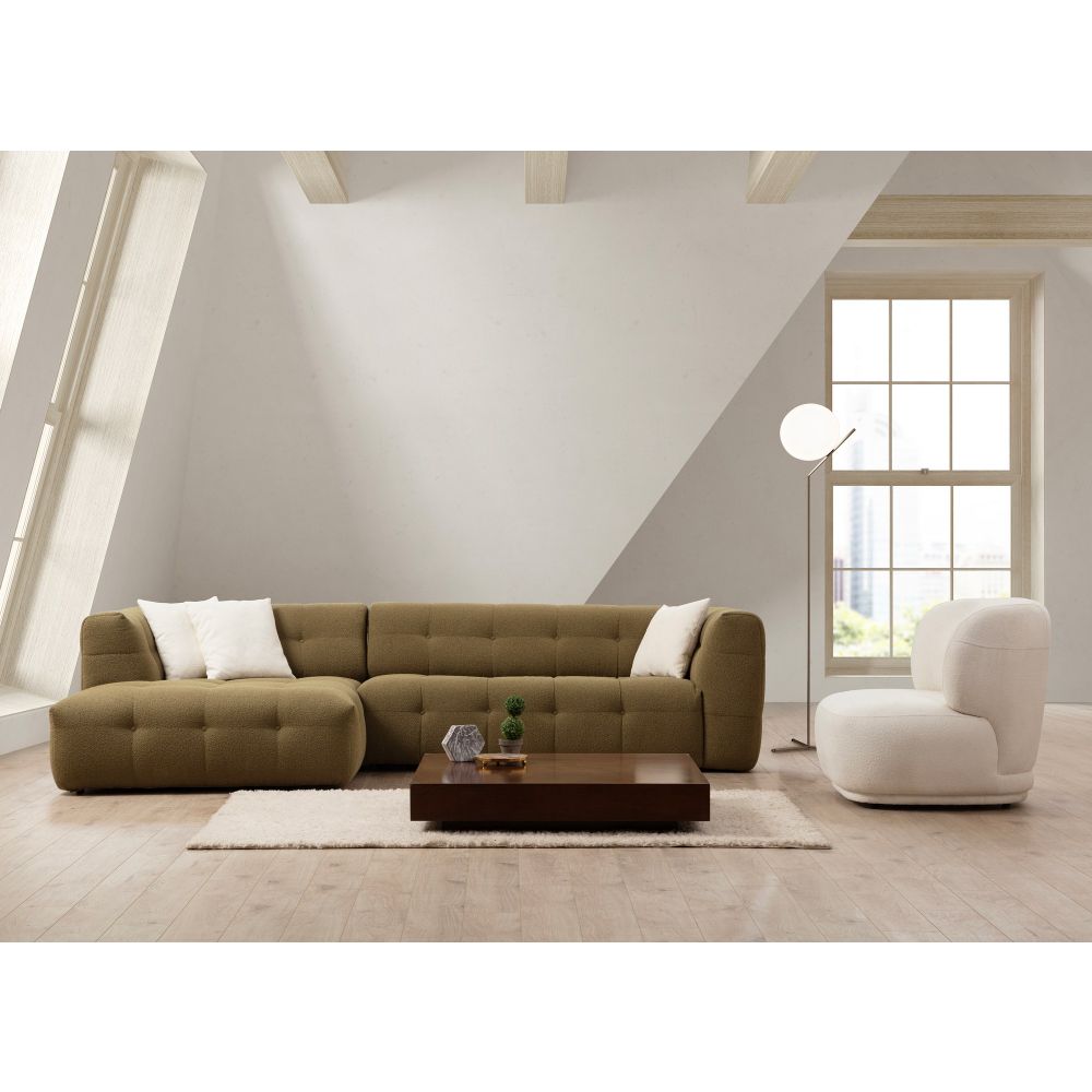 Cady 3 Seater Left - Trosjed Kutna Sofa u Boji Kaki slika 2