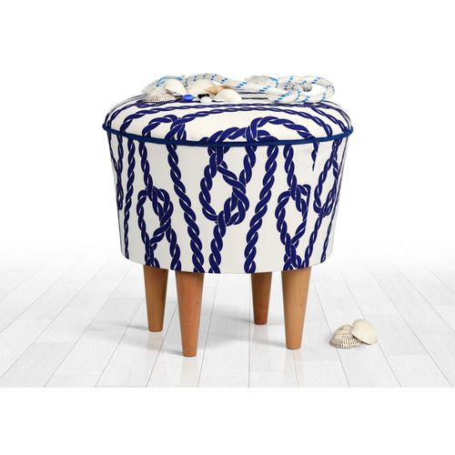 Cunda v2 - Blue, White Blue
White Pouffe slika 1