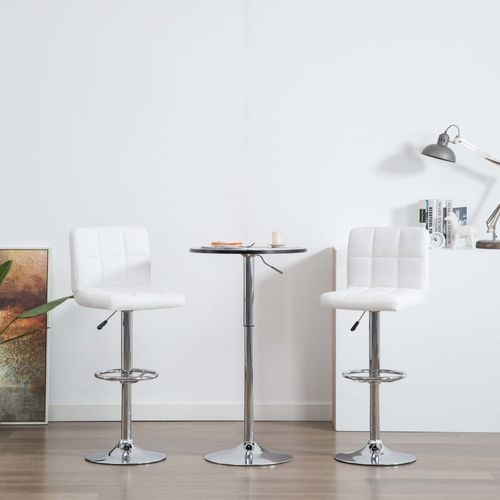 Barski stolci od umjetne kože 2 kom bijeli slika 18