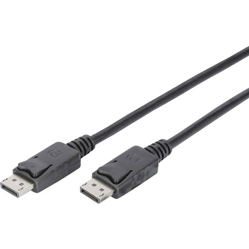 Digitus DisplayPort priključni kabel DisplayPort utikač, DisplayPort utikač 2.00 m crna DB-340100-020-S okrugli, dvostruko zaštićen DisplayPort kabel slika 4