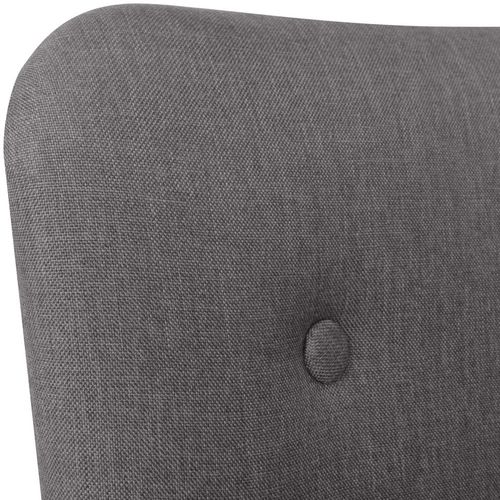 Fotelja s osloncem za noge od tkanine siva slika 15