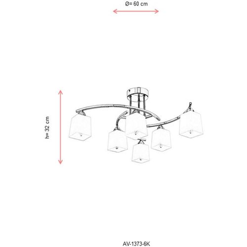 AV-1373-6K Chrome Chandelier slika 3