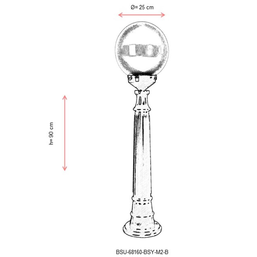 BSU-68160-BSY-M2-B Crna Spoljna Podna Lampa slika 3