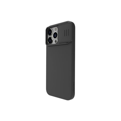 Nillkin CamShield Silky Silicone Case za iPhone 15 Pro Max sa zaštitnikom za kameru - crna slika 2