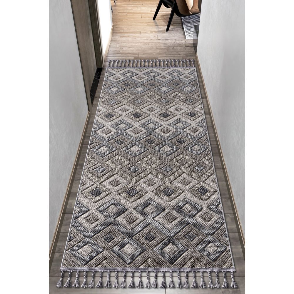 Beverly 2262 Sivi Tepih za Hodnik 100 x 400 cm slika 1