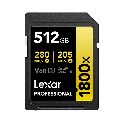 Lexar SD 512GB 1800x SDXC UHS-II card, 270MB/s read 180MB/s write C10 V slika 1