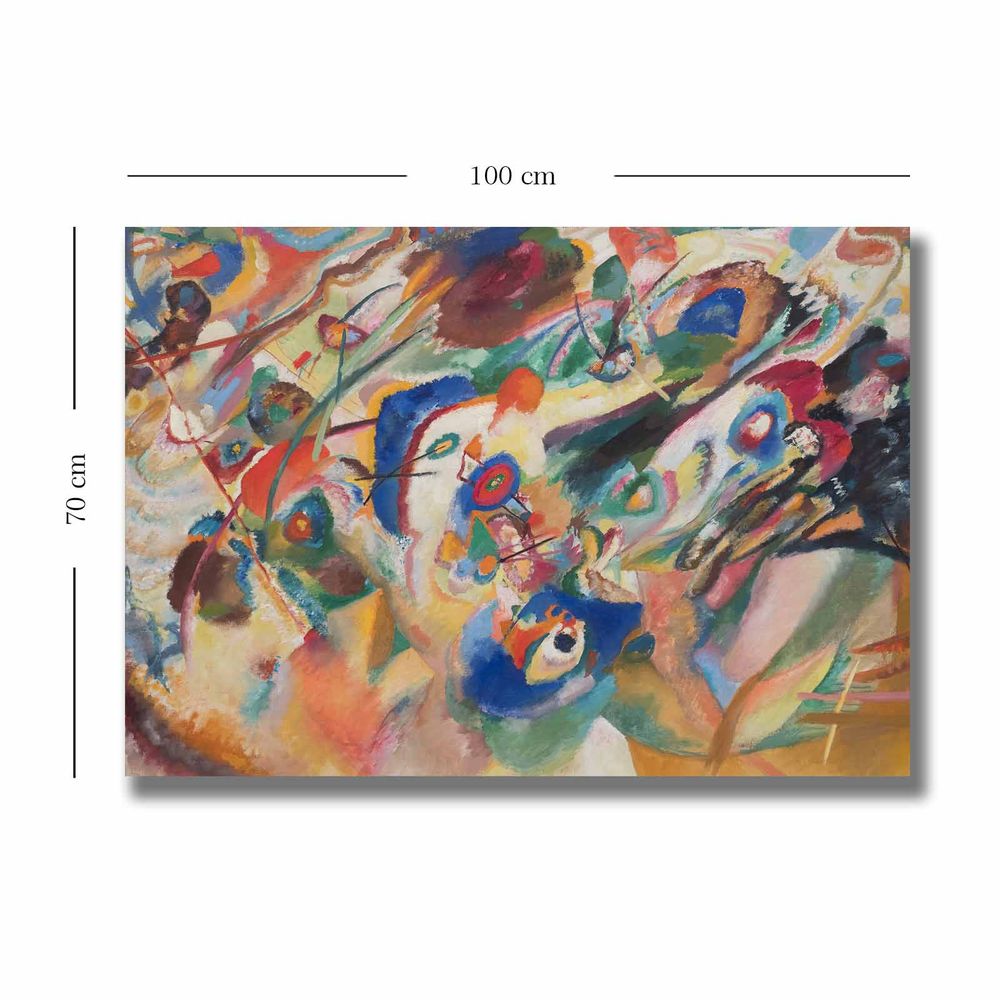 Dekorativna Platnena Slika 'Kandinsky Inspiracija' u Više Boja, 70x100 cm slika 3