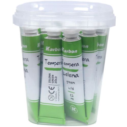 Tempera 12 ml KARBON 1/15 u plastičnoj kantici tamno zelena slika 1