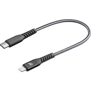 Cellularline USB kabel USB 2.0 USB-C® utikač, Apple Lightning utikač 0.15 m crna  TETRACABC2LMFI15CK